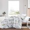 Floral Duvet Cover Set Full/Queen, Spring Plant Printed Comforter Cover 90"x90" with 2 Pillow Shams, Soft Lightweight Bedding Set